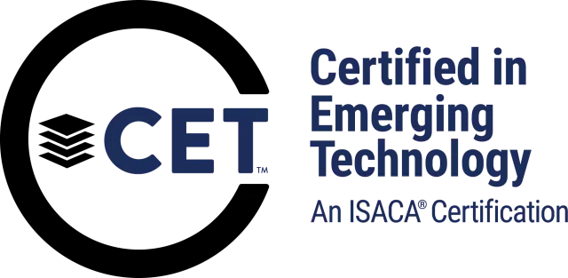 Logo certificación CET Certified in Emerging Technology ISACA Global Lynx